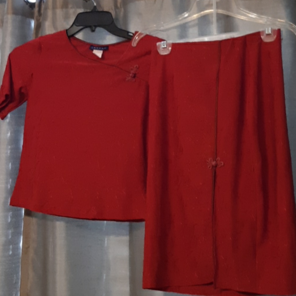 Oriental top and skirt, used.
